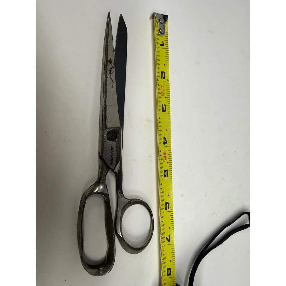 Vintage Jefferson 8 Inch Tailor Shears Forged Steel Industrial Sewing Scissors